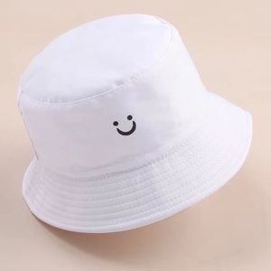 NEW White Smiley Bucket Hat